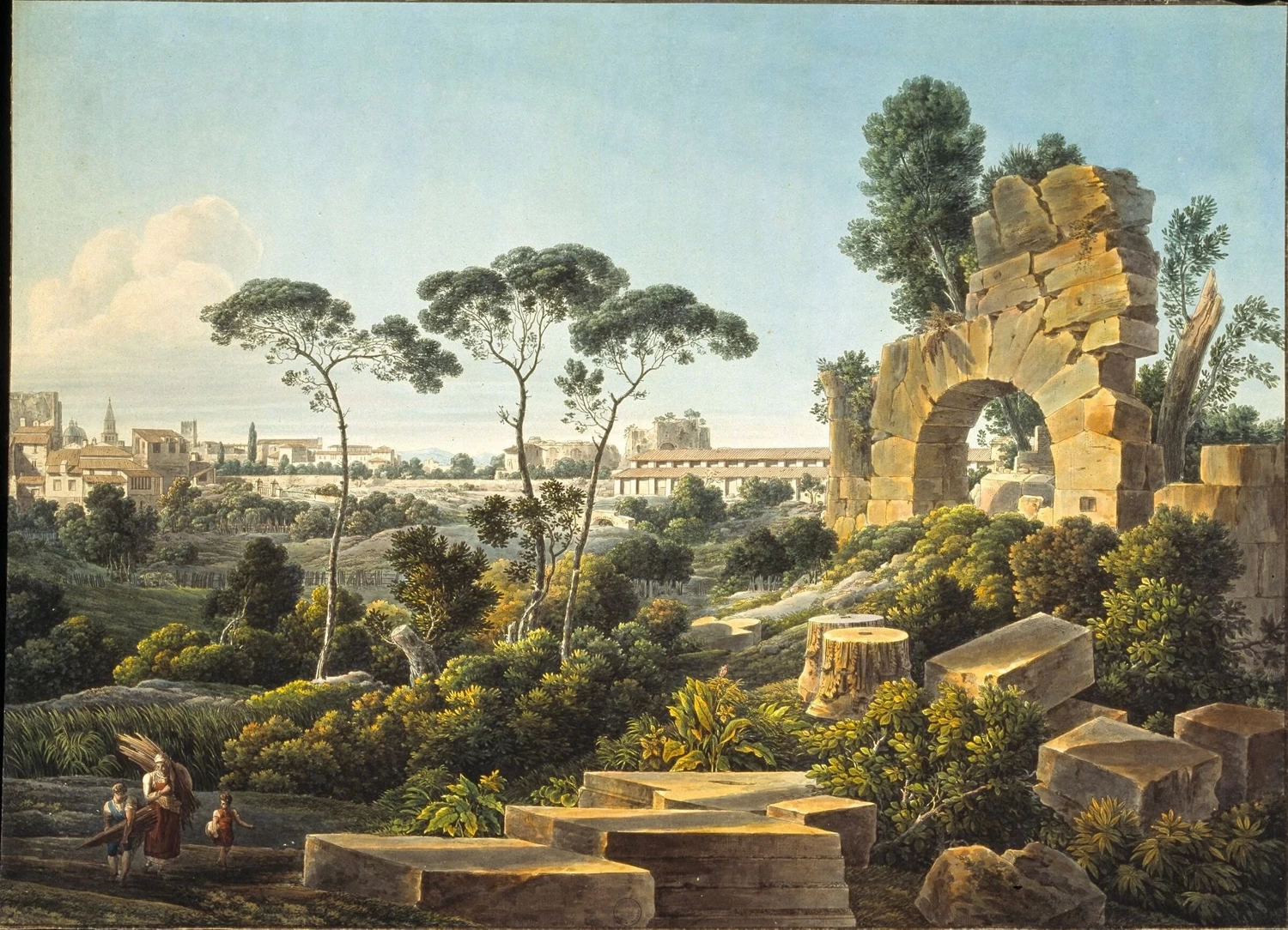 Veduta con rovine